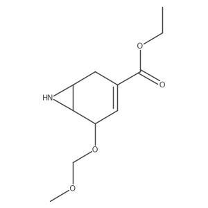 Ethyl (1R,5R,6R)-5-(methoxymethoxy)-7-azabicyclo[4.1.0]hept-3-ene-3-carboxylate结构式