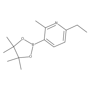 6-Ethyl-2-methyl-3-(4,4,5,5-tetramethyl-1,3,2-dioxaborolan-2-yl)pyridine结构式