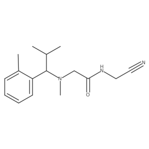 N-(Cyanomethyl)-2-[methyl-[2-methyl-1-(2-methylphenyl)propyl]amino]acetamide结构式