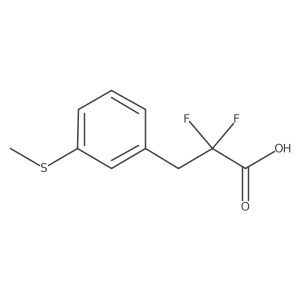 2,2-Difluoro-3-[3-(methylsulfanyl)phenyl]propanoic acid Structure