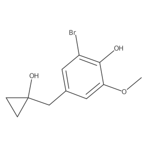 2-Bromo-4-[(1-hydroxycyclopropyl)methyl]-6-methoxyphenol Structure