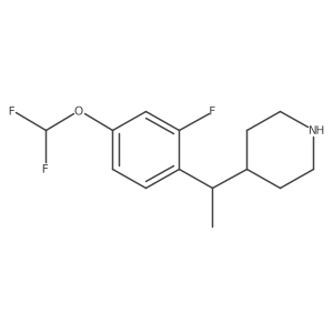 4-{1-[4-(Difluoromethoxy)-2-fluorophenyl]ethyl}piperidine结构式