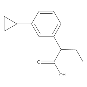2-(3-Cyclopropylphenyl)butanoic acid结构式