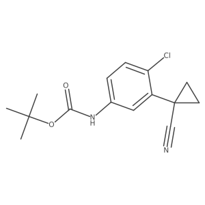tert-butyl N-[4-chloro-3-(1-cyanocyclopropyl)phenyl]carbamate结构式