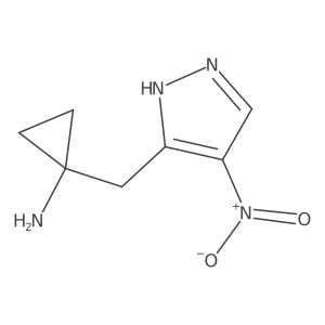 1-[(4-nitro-1H-pyrazol-3-yl)methyl]cyclopropan-1-amine Structure