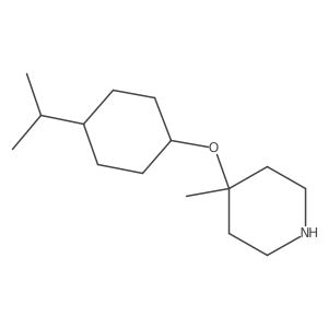 4-Methyl-4-{[4-(propan-2-yl)cyclohexyl]oxy}piperidine结构式