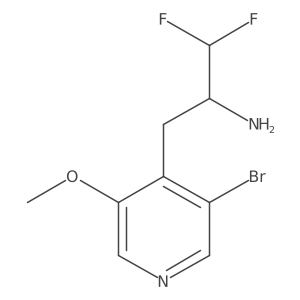 3-(3-Bromo-5-methoxypyridin-4-yl)-1,1-difluoropropan-2-amine结构式