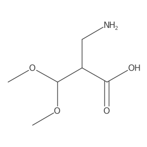 3-Amino-2-(dimethoxymethyl)propanoic acid结构式
