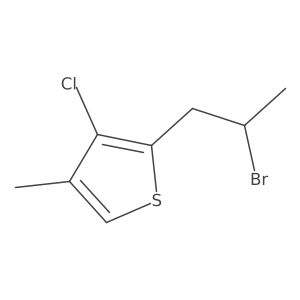 2-(2-Bromopropyl)-3-chloro-4-methylthiophene结构式