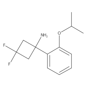 3,3-Difluoro-1-[2-(propan-2-yloxy)phenyl]cyclobutan-1-amine结构式