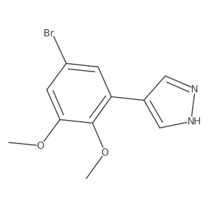 4-(5-bromo-2,3-dimethoxyphenyl)-1H-pyrazole结构式