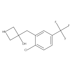3-{[2-Chloro-5-(trifluoromethyl)phenyl]methyl}azetidin-3-ol结构式