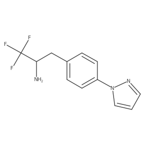 1,1,1-trifluoro-3-[4-(1H-pyrazol-1-yl)phenyl]propan-2-amine结构式