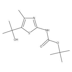 tert-butyl N-[5-(2-hydroxypropan-2-yl)-4-methyl-1,3-thiazol-2-yl]carbamate结构式