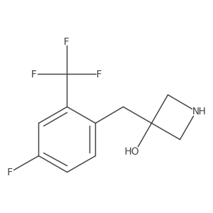 3-{[4-Fluoro-2-(trifluoromethyl)phenyl]methyl}azetidin-3-ol Structure