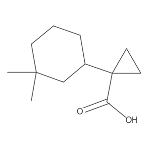 1-(3,3-Dimethylcyclohexyl)cyclopropane-1-carboxylic acid结构式