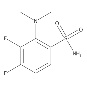 2-(Dimethylamino)-3,4-difluorobenzene-1-sulfonamide结构式