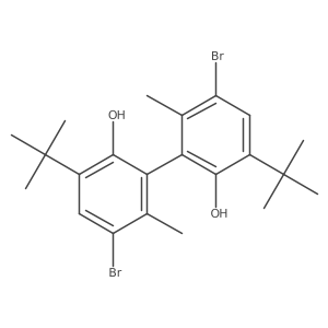 (R)-5,5'-Dibromo-3,3'-di-tert-butyl-6,6'-dimethyl-[1,1'-biphenyl]-2,2'-diol结构式
