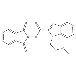 1,3-dioxo-2,3-dihydro-1H-isoindol-2-yl 1-(2-methoxyethyl)-1H-indole-2-carboxylate结构式