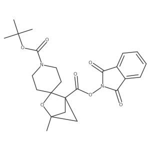 1'-tert-butyl 1-(1,3-dioxo-2,3-dihydro-1H-isoindol-2-yl) 4-methyl-3-oxaspiro[bicyclo[2.1.1]hexane-2,4'-piperidine]-1,1'-dicarboxylate结构式