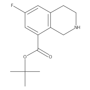 Tert-butyl 6-fluoro-1,2,3,4-tetrahydroisoquinoline-8-carboxylate结构式