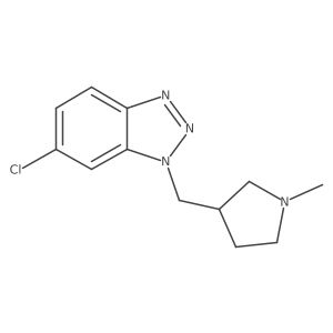 6-chloro-1-[(1-methylpyrrolidin-3-yl)methyl]-1H-1,2,3-benzotriazole结构式