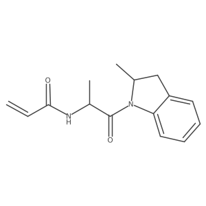 N-[1-(2-Methyl-2,3-dihydroindol-1-yl)-1-oxopropan-2-yl]prop-2-enamide结构式