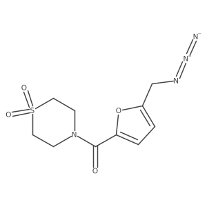 4-[5-(Azidomethyl)furan-2-carbonyl]-1lambda6-thiomorpholine-1,1-dione Structure