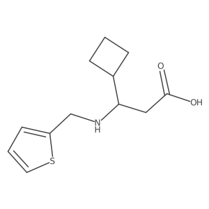 3-Cyclobutyl-3-{[(thiophen-2-yl)methyl]amino}propanoic acid Structure