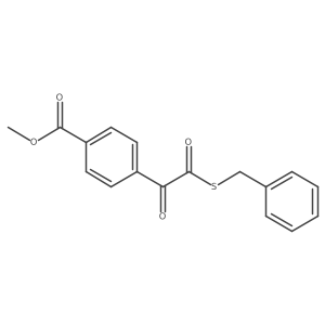 Benzoic acid, 4-[2-oxo-2-[(phenylmethyl)thio]acetyl]-, methyl ester Structure