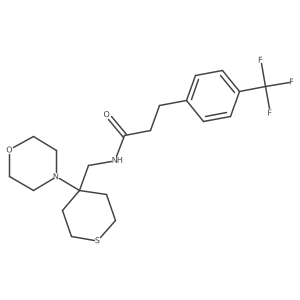 N-{[4-(morpholin-4-yl)thian-4-yl]methyl}-3-[4-(trifluoromethyl)phenyl]propanamide结构式