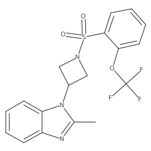 2-methyl-1-{1-[2-(trifluoromethoxy)benzenesulfonyl]azetidin-3-yl}-1H-1,3-benzodiazole结构式
