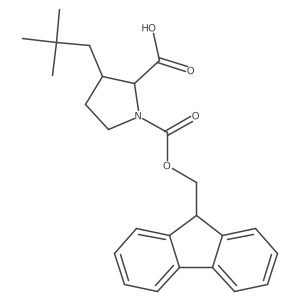 1-(((9H-Fluoren-9-yl)methoxy)carbonyl)-3-neopentylpyrrolidine-2-carboxylic acid结构式