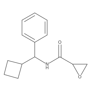 N-[Cyclobutyl(phenyl)methyl]oxirane-2-carboxamide结构式