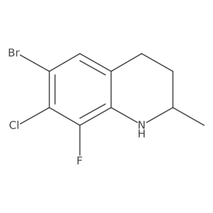 6-Bromo-7-chloro-8-fluoro-2-methyl-1,2,3,4-tetrahydroquinoline Structure