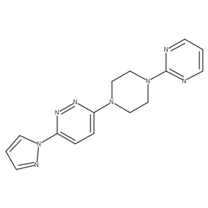3-(1H-pyrazol-1-yl)-6-[4-(pyrimidin-2-yl)piperazin-1-yl]pyridazine结构式