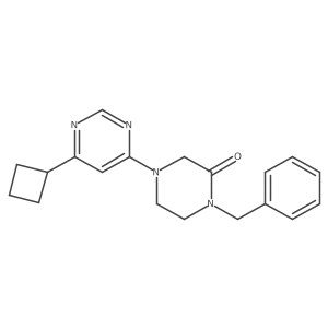 1-Benzyl-4-(6-cyclobutylpyrimidin-4-yl)piperazin-2-one Structure
