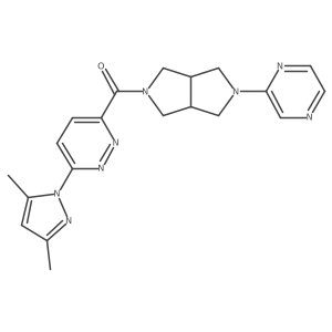 3-(3,5-dimethyl-1H-pyrazol-1-yl)-6-[5-(pyrazin-2-yl)-octahydropyrrolo[3,4-c]pyrrole-2-carbonyl]pyridazine结构式