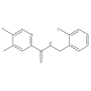 N-[(2-Chlorophenyl)methyl]-5-fluoro-4-methylpyridine-2-carboxamide结构式