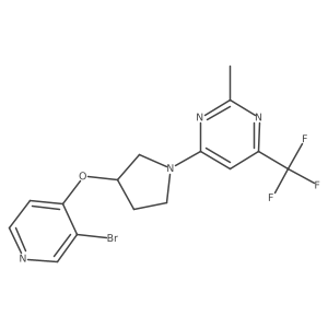 4-{3-[(3-Bromopyridin-4-yl)oxy]pyrrolidin-1-yl}-2-methyl-6-(trifluoromethyl)pyrimidine结构式