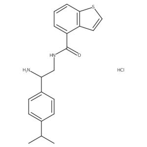 N-[2-Amino-2-(4-propan-2-ylphenyl)ethyl]-1-benzothiophene-4-carboxamide;hydrochloride结构式