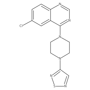 6-Chloro-4-[4-(1,2,5-thiadiazol-3-yl)piperazin-1-yl]quinazoline结构式
