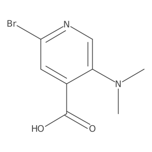 2-Bromo-5-(dimethylamino)pyridine-4-carboxylic acid结构式
