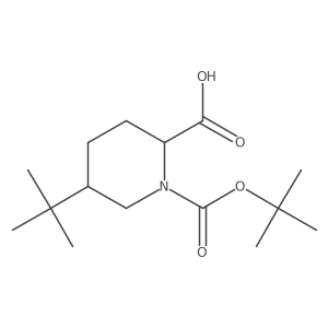 rac-(2R,5S)-1-[(tert-butoxy)carbonyl]-5-tert-butylpiperidine-2-carboxylic acid结构式