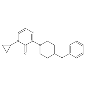 3-(4-Benzylpiperidin-1-yl)-1-cyclopropyl-1,2-dihydropyrazin-2-one结构式