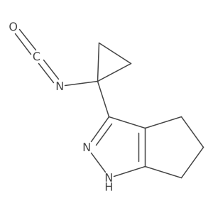 3-(1-isocyanatocyclopropyl)-1H,4H,5H,6H-cyclopenta[c]pyrazole结构式