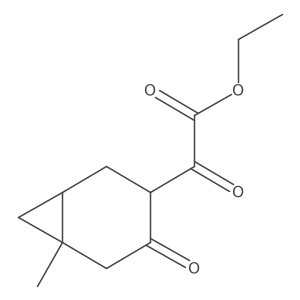 Ethyl 2-(6-methyl-4-oxobicyclo[4.1.0]heptan-3-yl)-2-oxoacetate结构式