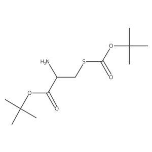 tert-butyl (2R)-2-amino-3-{[(tert-butoxy)carbonyl]sulfanyl}propanoate Structure