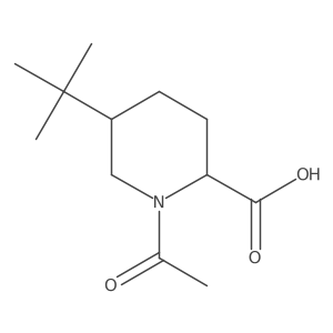 rac-(2R,5S)-1-acetyl-5-tert-butylpiperidine-2-carboxylic acid结构式