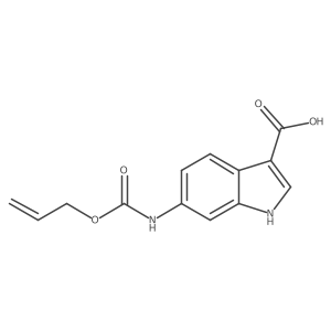 6-{[(prop-2-en-1-yloxy)carbonyl]amino}-1H-indole-3-carboxylic acid Structure